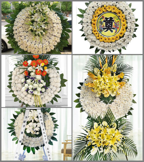 广东梅州市五华县河东镇联岭村花圈速递